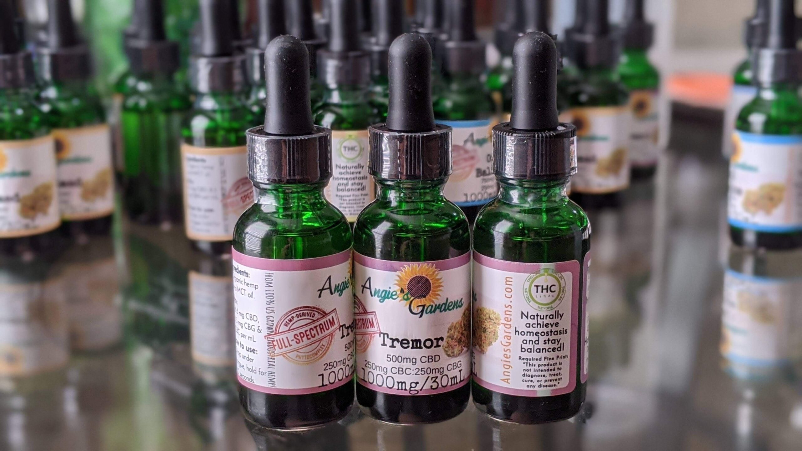 Full Spectrum CBD Tincture, Tremor Formula For Sale | Angie's Gardens